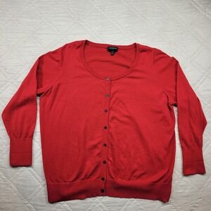 Lane Bryant red button front cardigan sweater size 22/24